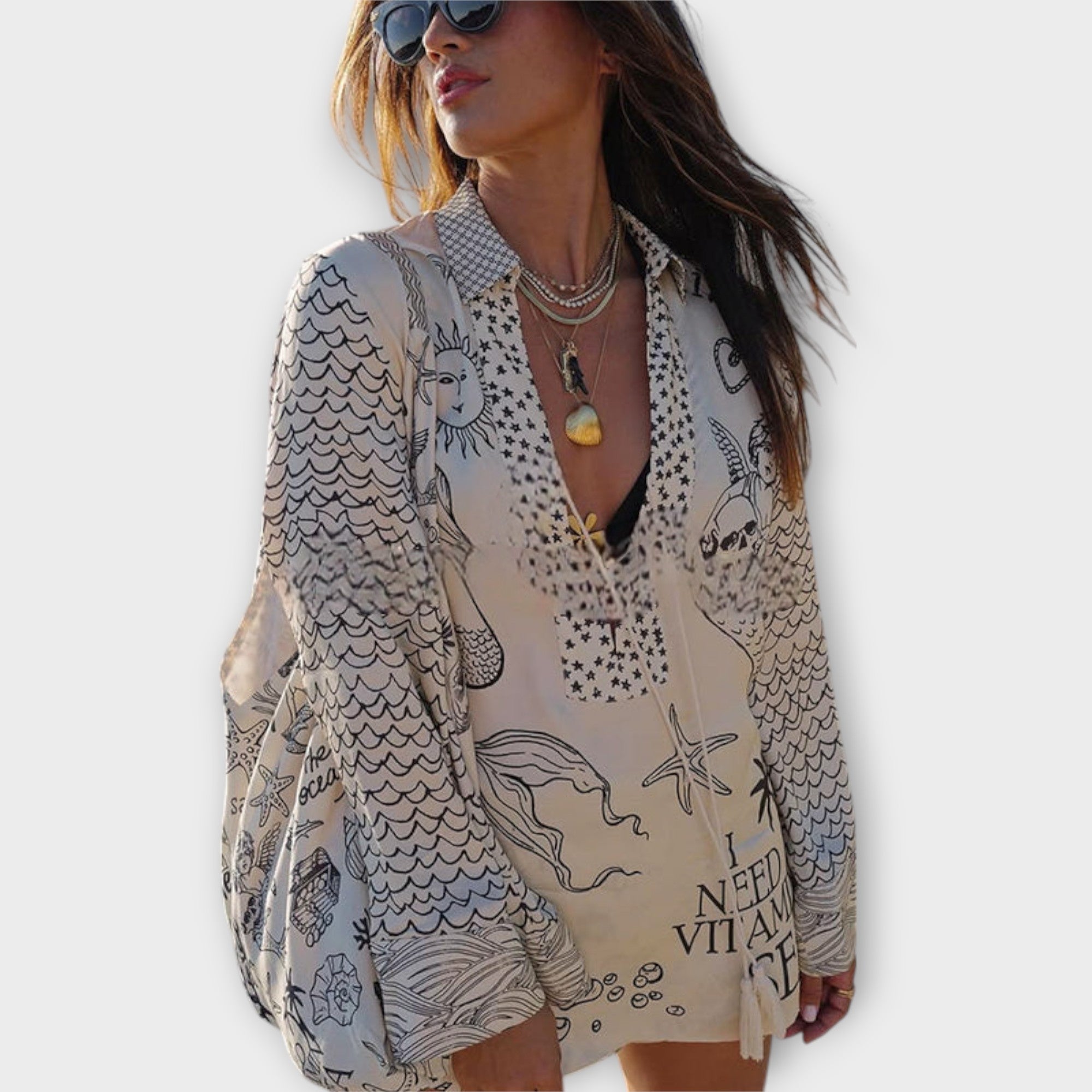 Liv - Vatten Siden Tofs Skjorta och Shorts Set