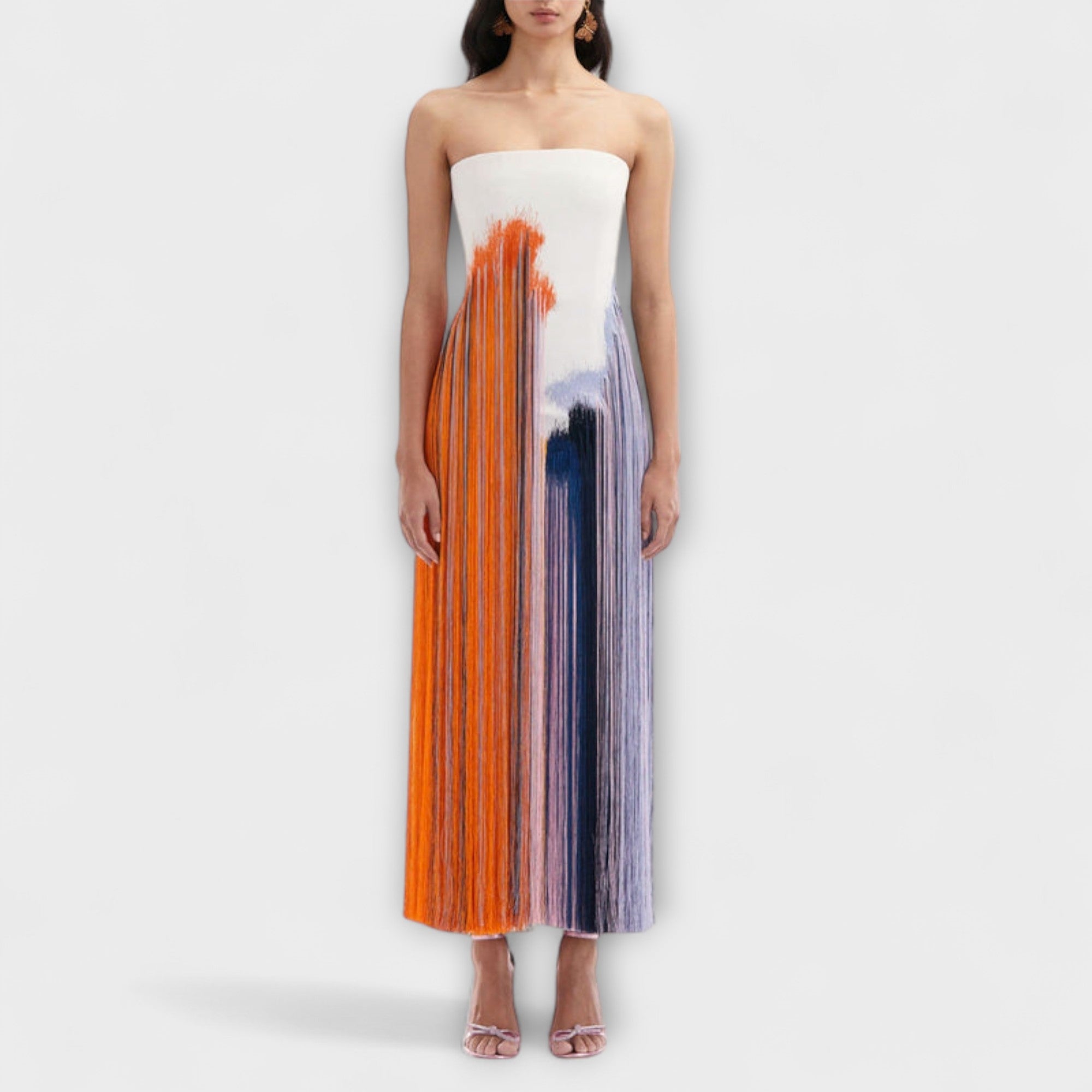 Summer - Stylish Colorblock Dress with Trendy Tassels