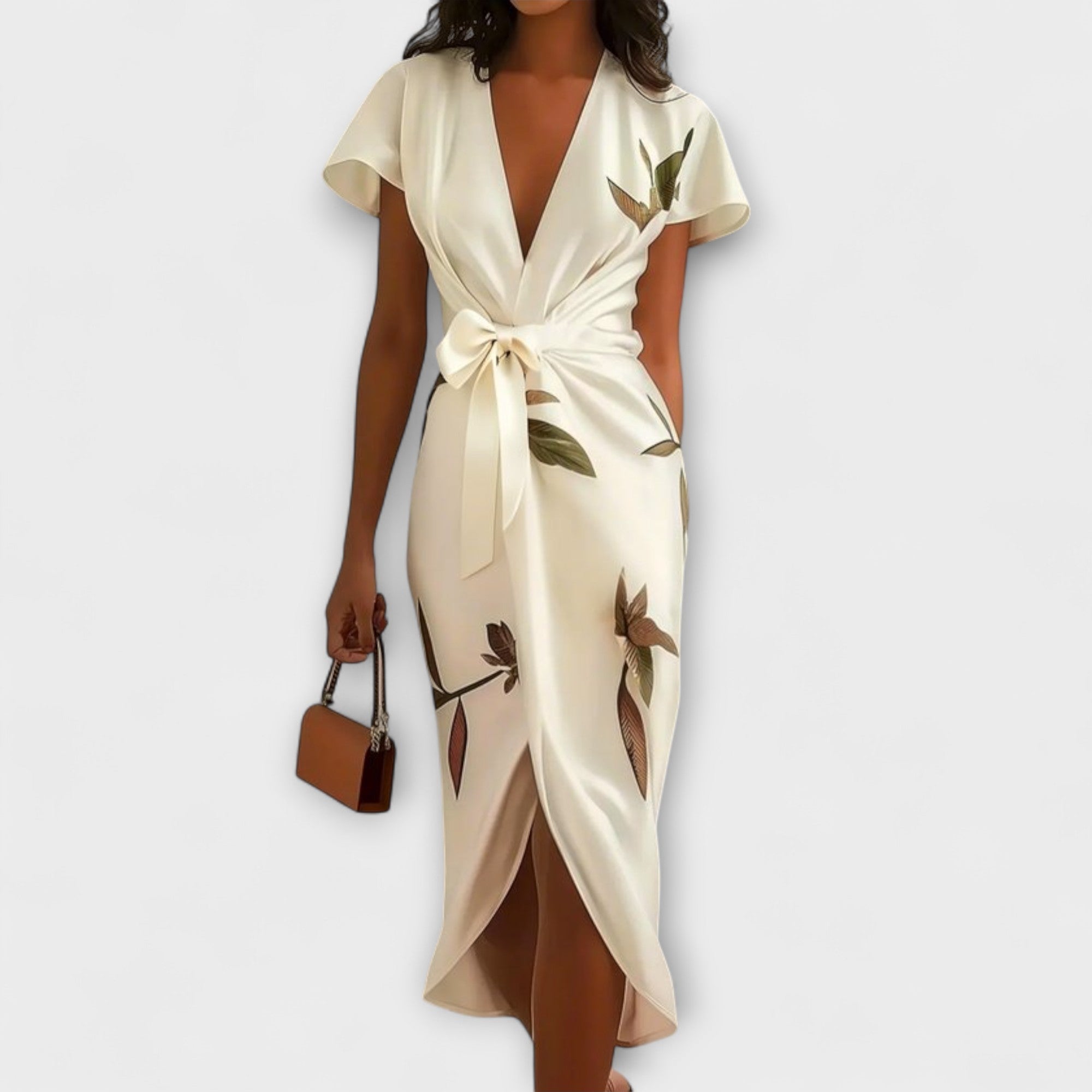 Satin Wrap Dress
