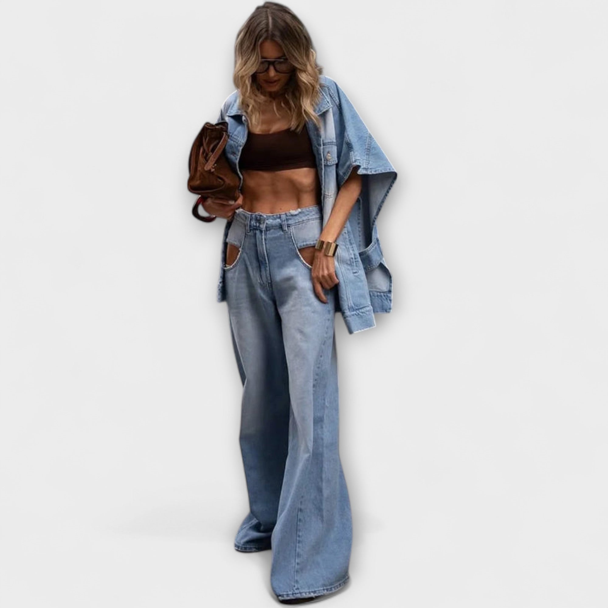 Blair - Ensemble en denim ample sans manches