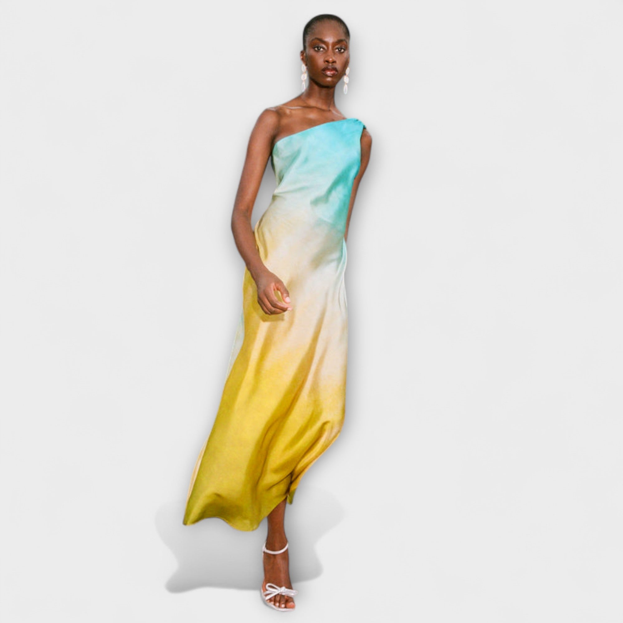 Arabella - Midi-jurk met één schouder