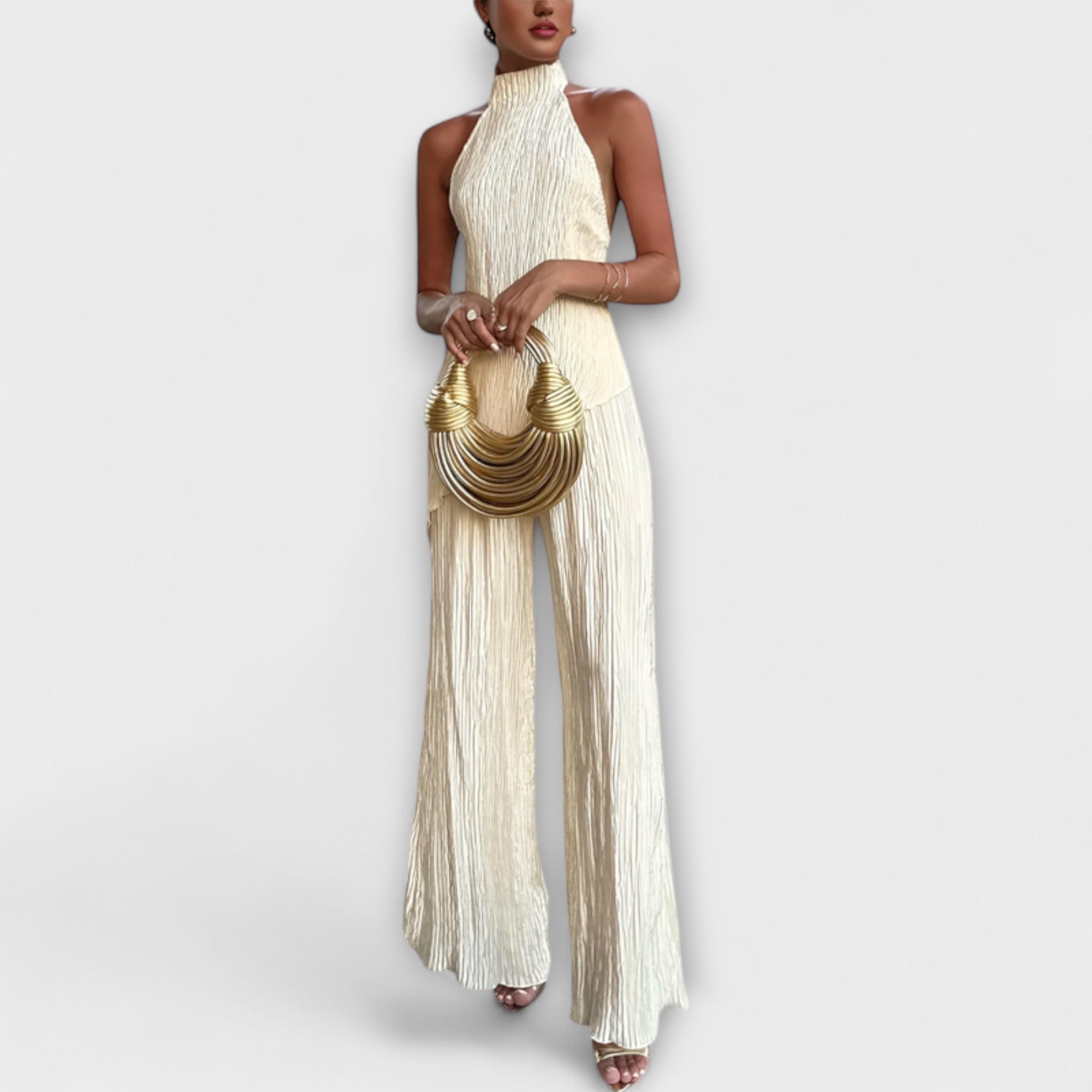 Pilarica - Set elegante asimmetrico plissettato