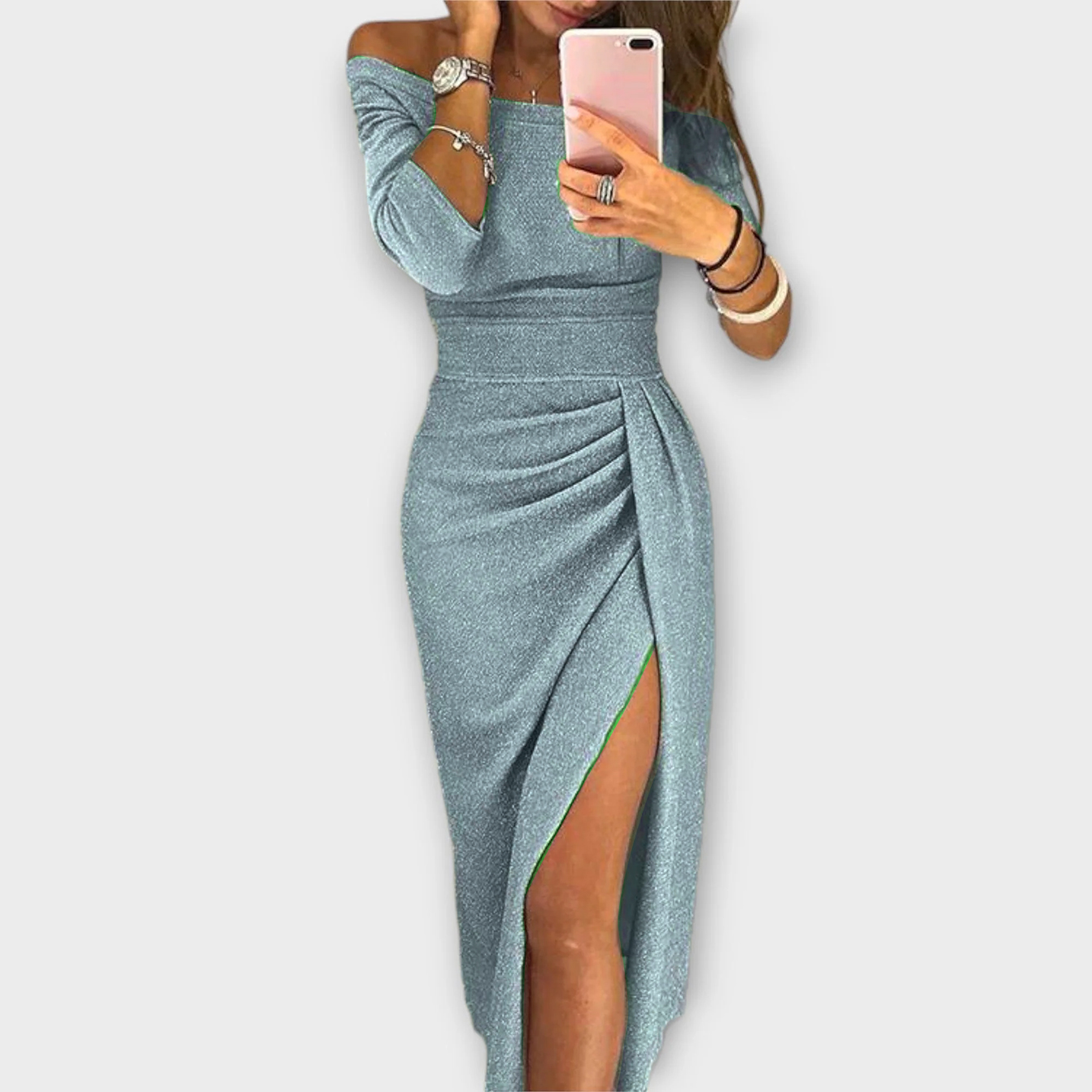 Lena - Elegant klänning med bar axel