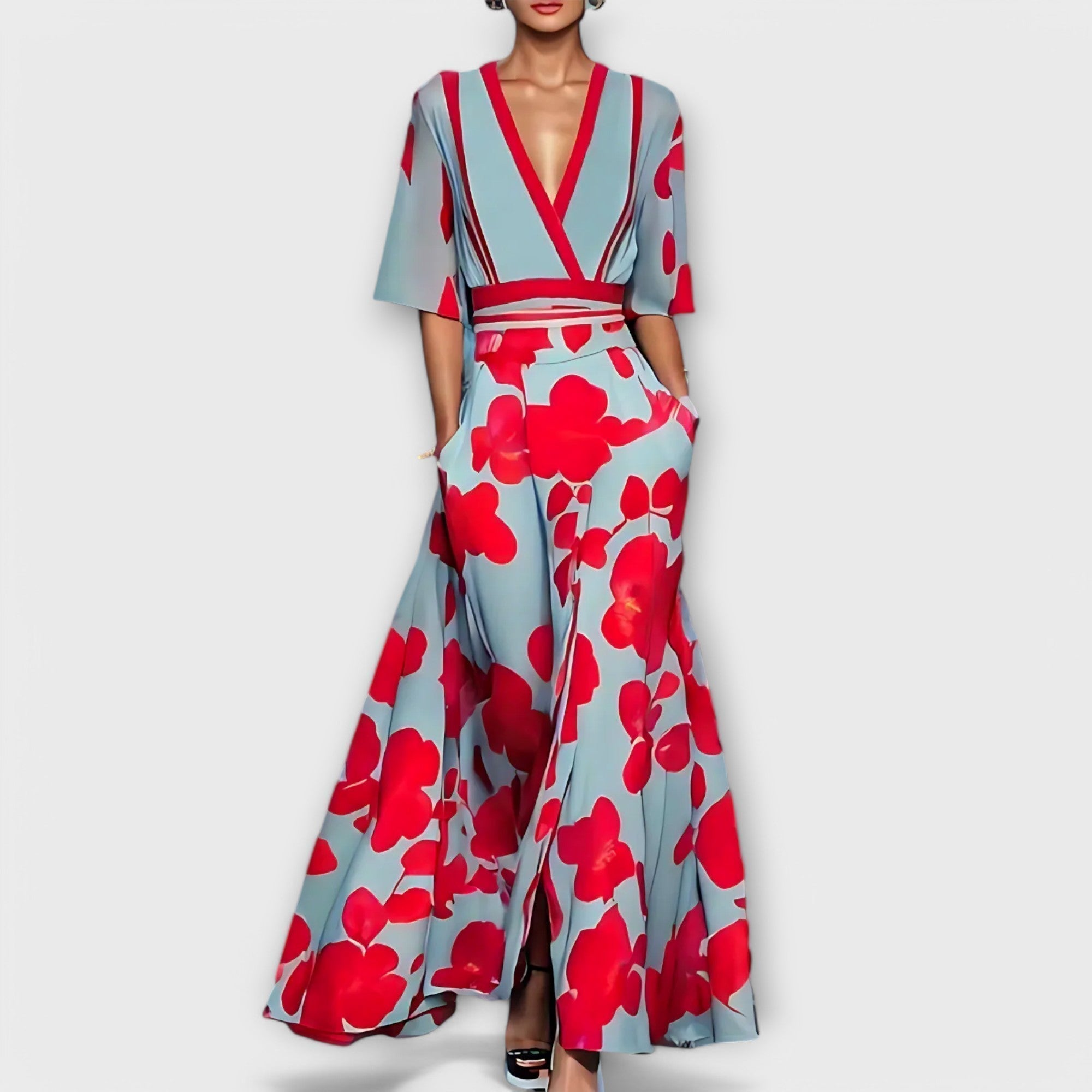 Elise - Robe fourreau florale élégante