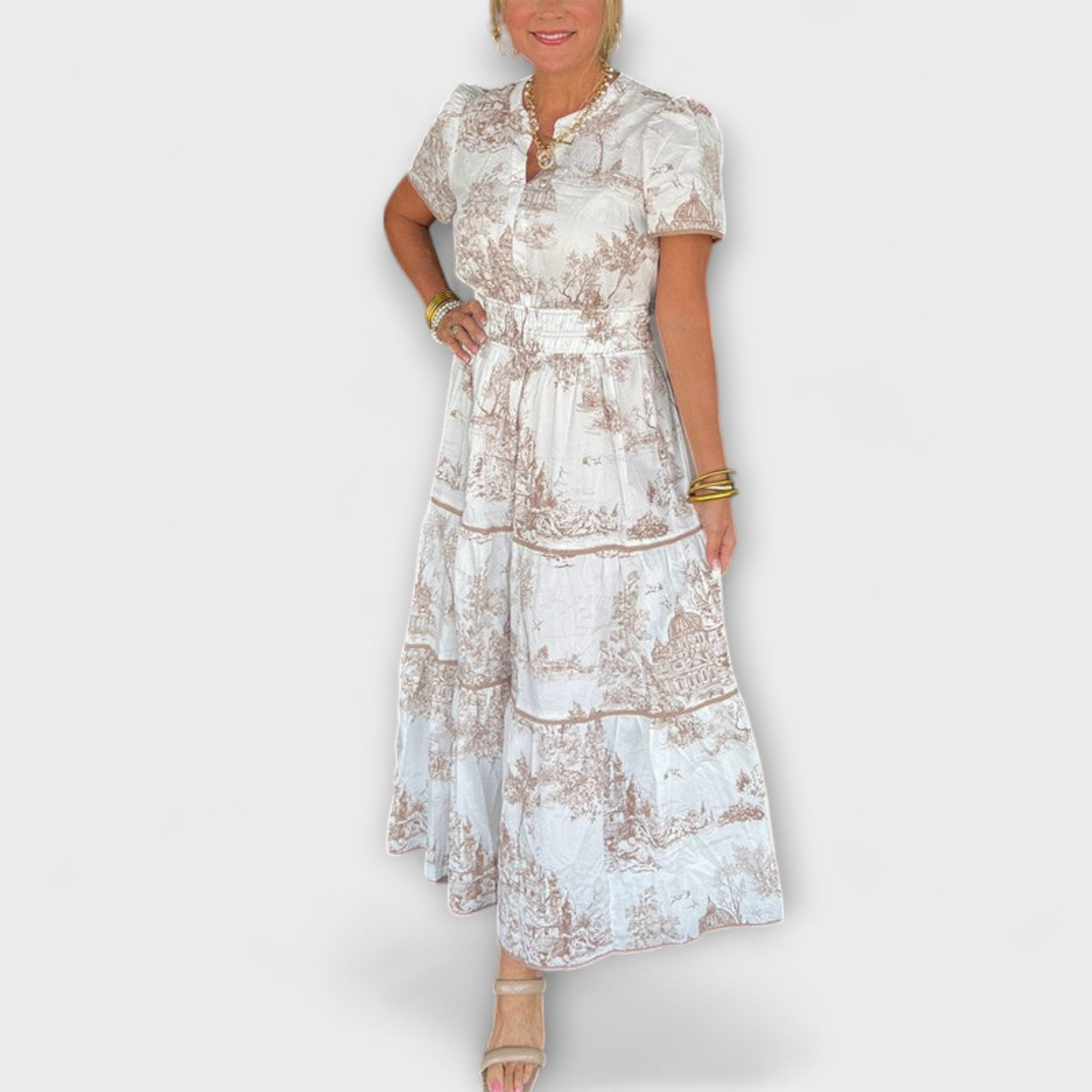 Eliza - Robe Maxi Toile Intemporelle