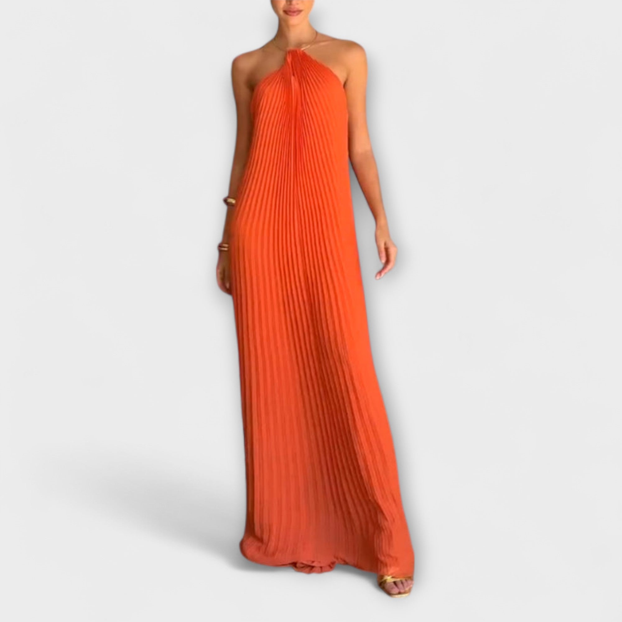 Poppy - Vestido Elegante com Decote Plissado