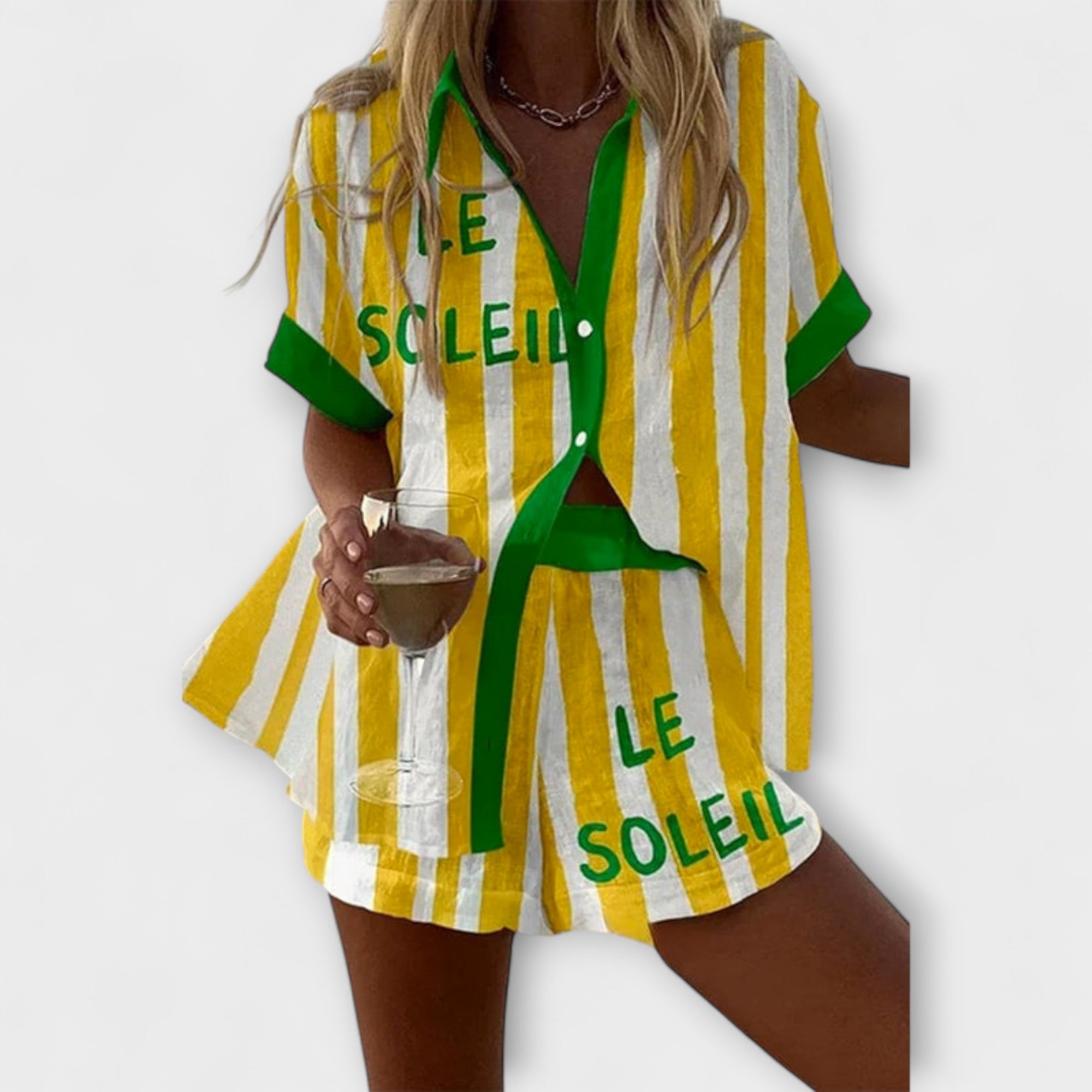 Halora – Style en lin jaune avec panache