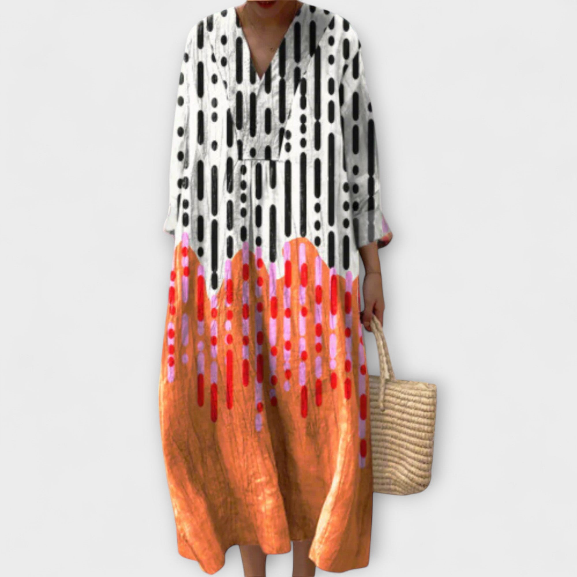 Alden - Stijlvolle Geometrische Jurk