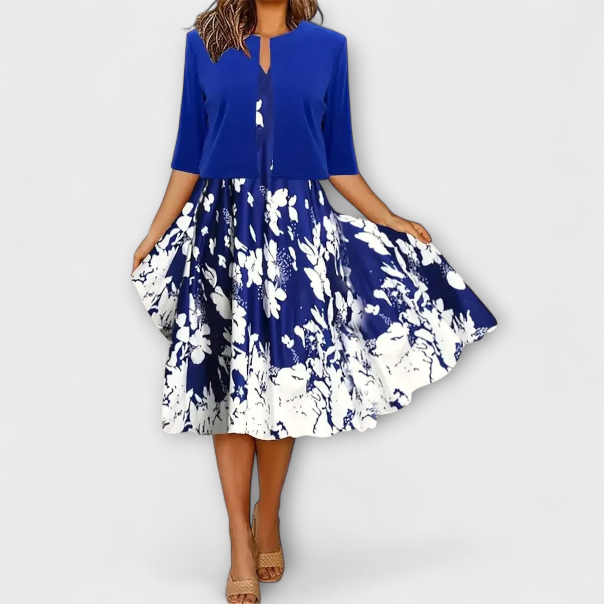 Vestido Midi Feminino com Blazer