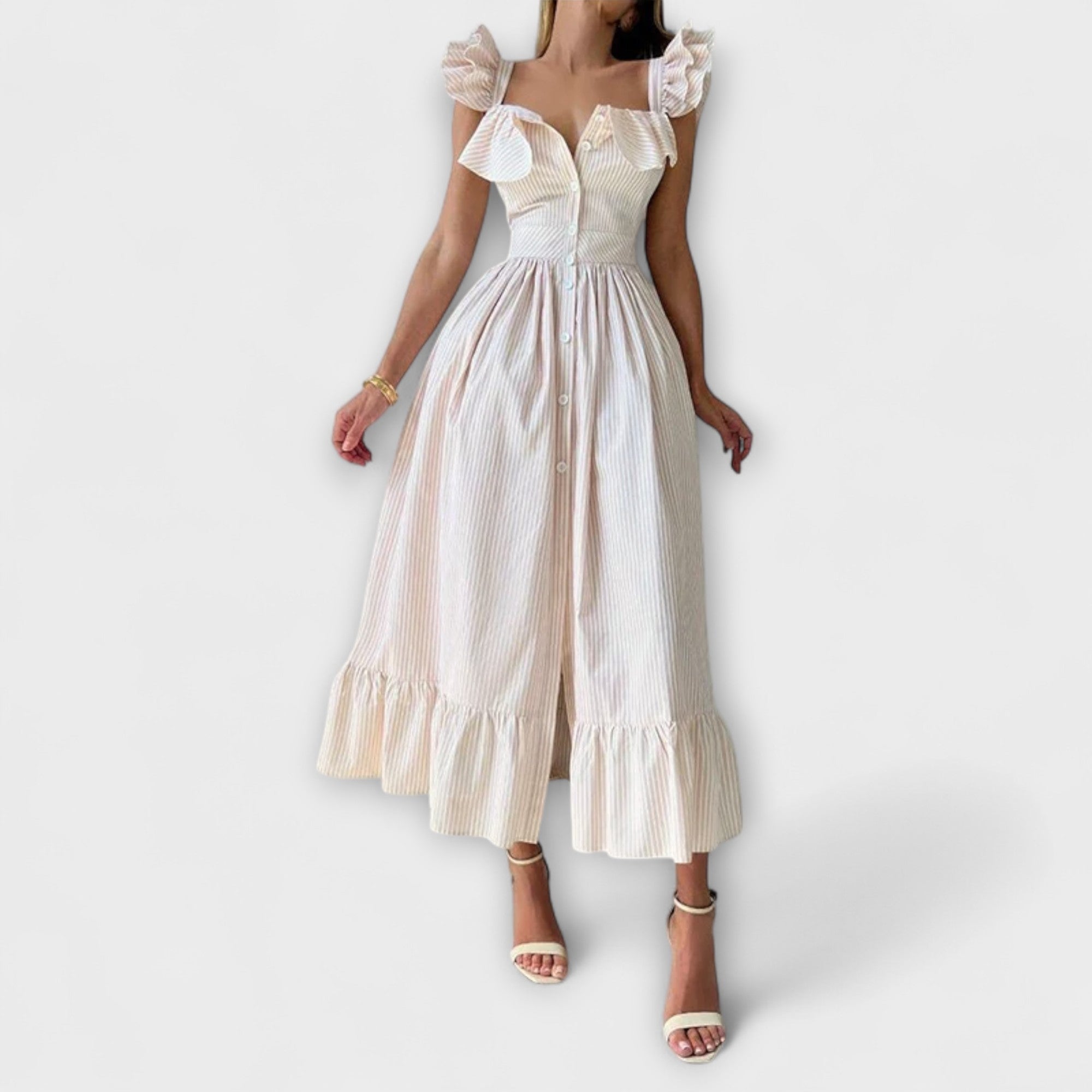 Lia - Klänning med volangskjorta