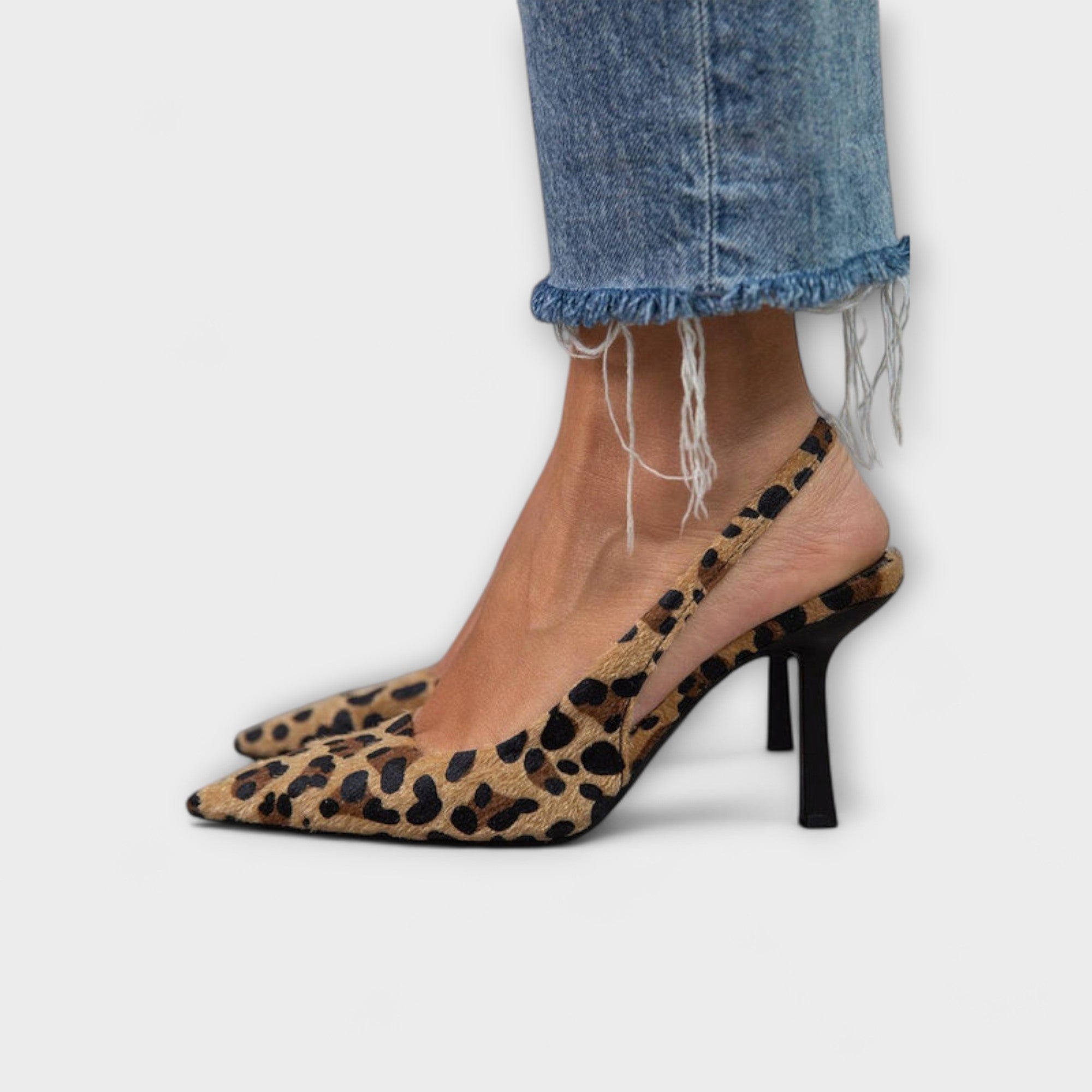 Liorina – Slingback med leopardmönster